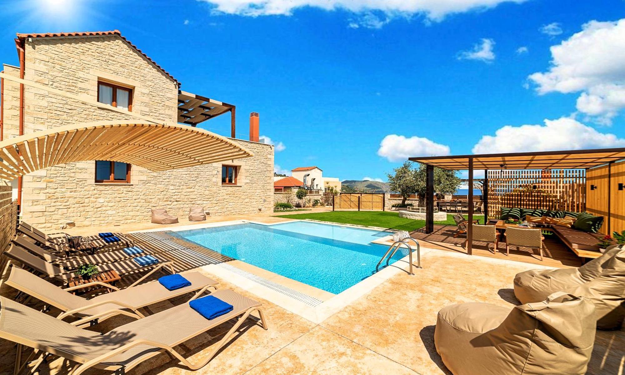 Cretan Sunrise Villa Heated Pool Dhimitroulianá Extérieur photo